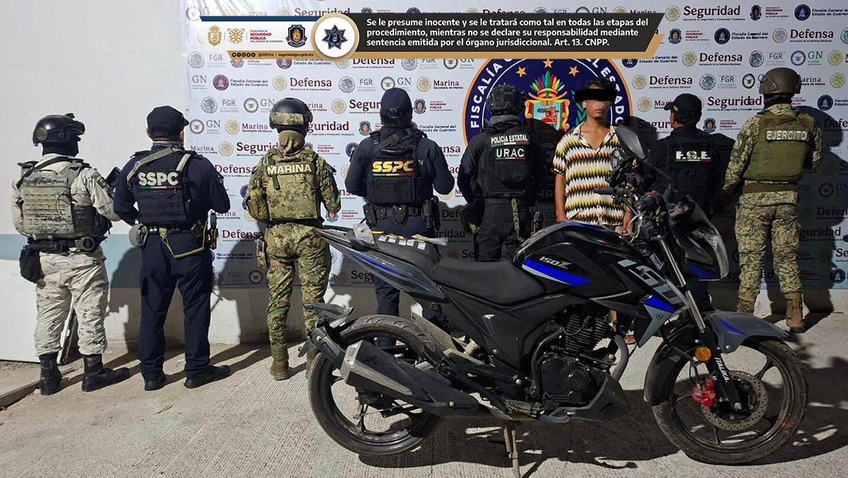 Operativos conjuntos refuerzan la seguridad con cuatro detenciones y aseguramientos en Acapulco y zona Centro