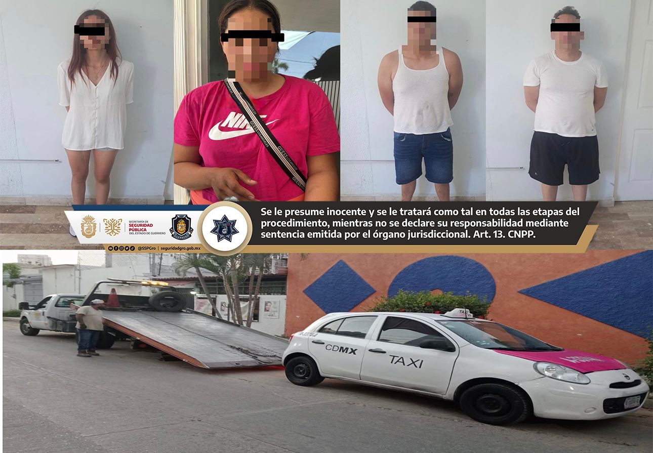 Detienen a cuatro personas por presunto fraude con tarjetas bancarias en Acapulco