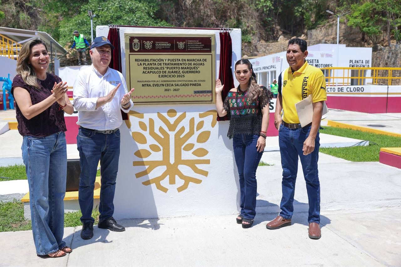 Inaugura Evelyn Salgado Planta de Tratamiento de Aguas Residuales en Puerto Marqués